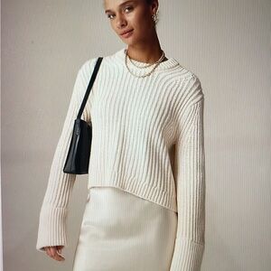 NWT J.Crew cropped fisherman sweater